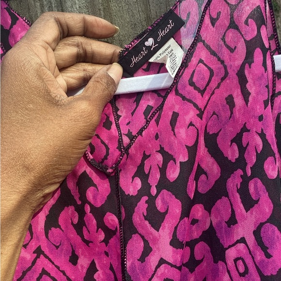 Heart to heart P!nk animal print twisted up blouse size M - Picture 7 of 7